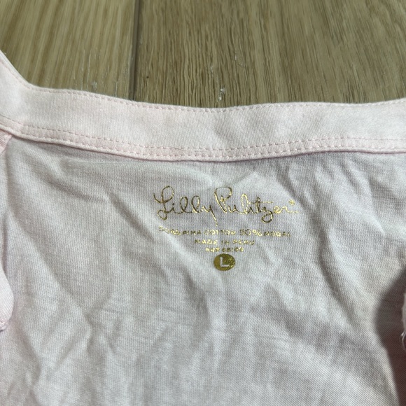 Lilly Pulitzer Light Pink Ruffle Tank Top Size L Preppy Business Casual Summer - Picture 3 of 7